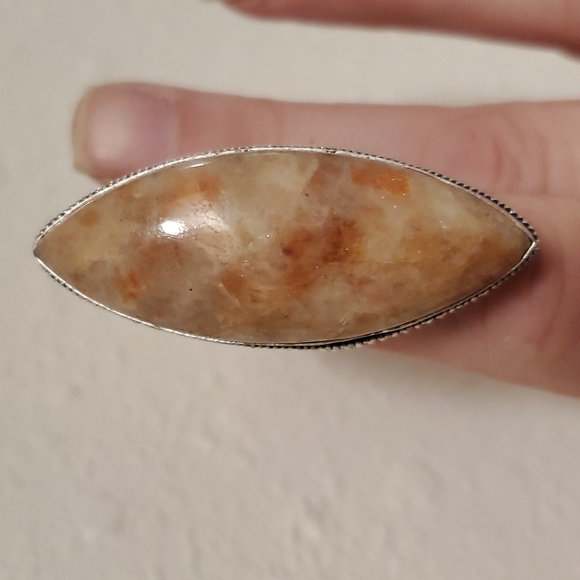 New Huge Sunstone 925 Silver Statement Ring. - Picture 14 of 14